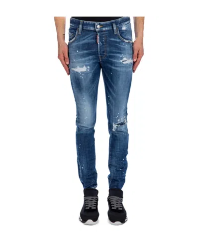 Dsquared2 1964 Ripped Skinny Jeans In Blue