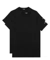 Dsquared2 Logo Printed Two-pack T-shirt In Black