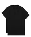 Dsquared2 Two-pack Cotton V-neck T-shirt In Black