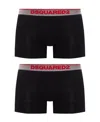Dsquared2 2 Pieces Of Logo Boxer Underwear In Black