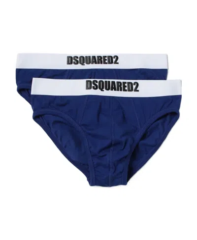 Dsquared2 2 Pieces Of Logo Triangle Underwear In Blue
