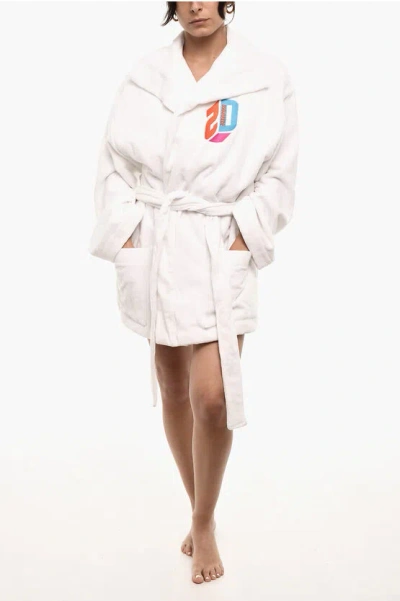 Dsquared2 2 Pockets Terry Cotton Bathrobe