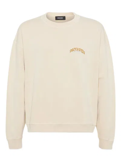 Dsquared2 2 Relax Fit Heritage Crewneck In Neutral