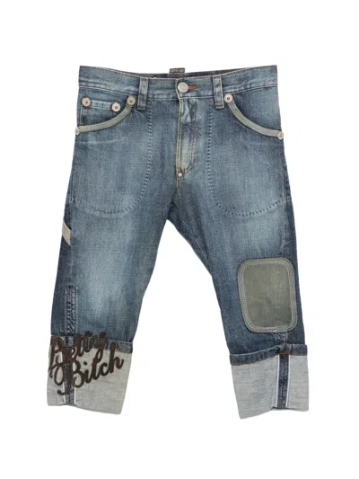 Pre-owned Dsquared2 2000s Belt-loop Cropped Jeans In Blue