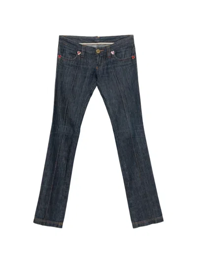 Pre-owned Dsquared2 2000s Central-seam Jeans In Blue