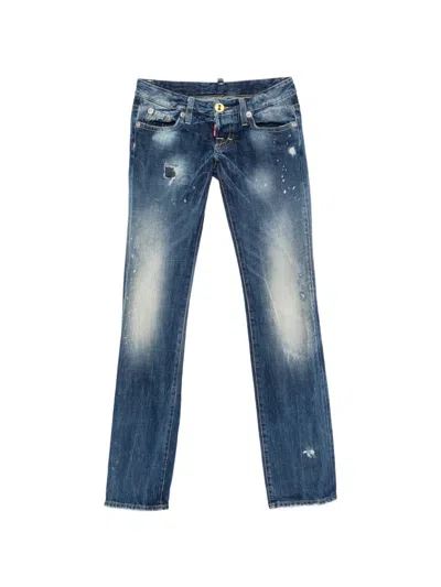 Pre-owned Dsquared2 2000s Distressed Jeans In Blue