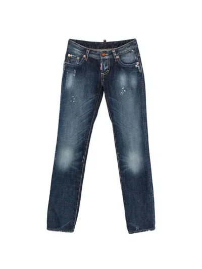 Pre-owned Dsquared2 2000s Distressed Jeans In Blue