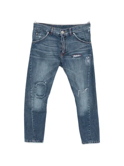 Pre-owned Dsquared2 2000s Distressed Slim-fit Jeans In Blue