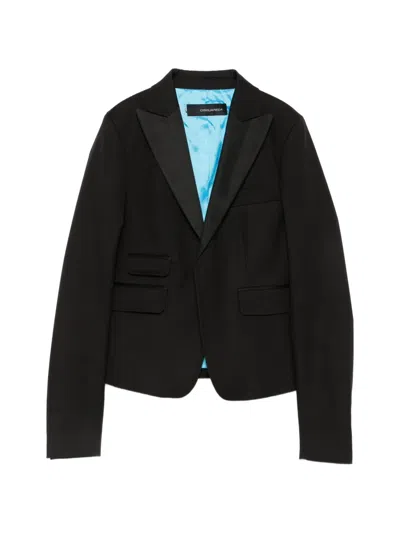 Pre-owned Dsquared2 2000s Peak-lapel Single-breasted Blazer In Black