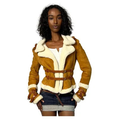 Pre-owned Dsquared2 2003 Bondage Jacket And Skirt In Brown