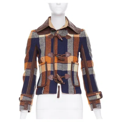 Pre-owned Dsquared2 2004 Runway Plaid Cropped Jacket It40 In Black