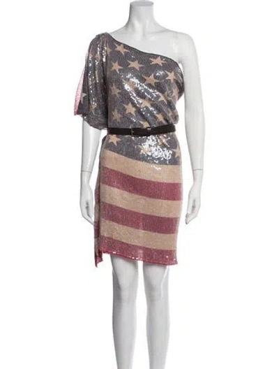 Pre-owned Dsquared2 2012 Graphic Print Top In Neutrals