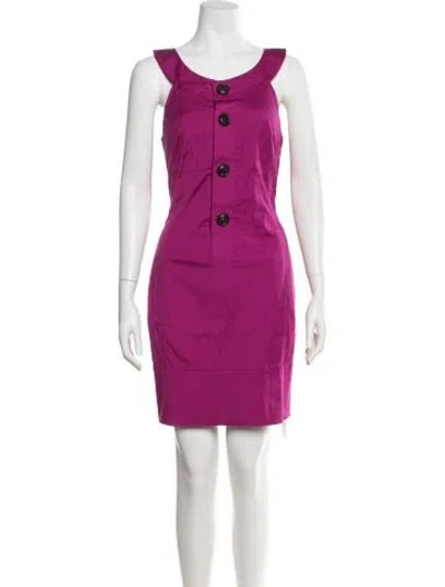 Pre-owned Dsquared2 2012 Mini Dress In Purple