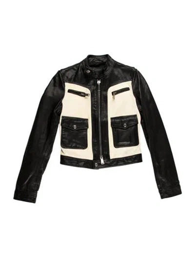 Pre-owned Dsquared2 2013 Leather Biker Jacket In Black