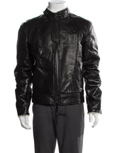 Pre-owned Dsquared2 2013 Leather Moto Jacket In Black