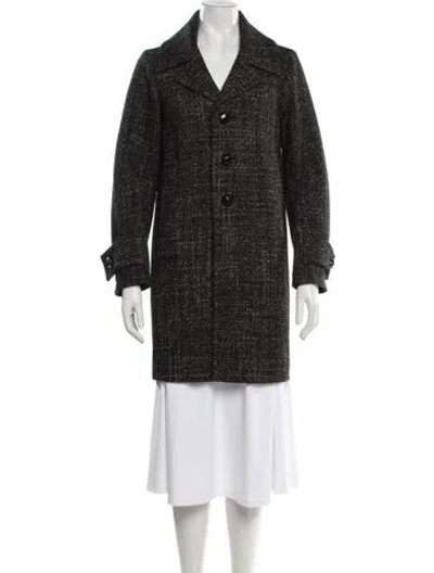Pre-owned Dsquared2 2013 Tweed Pattern Coat In Black