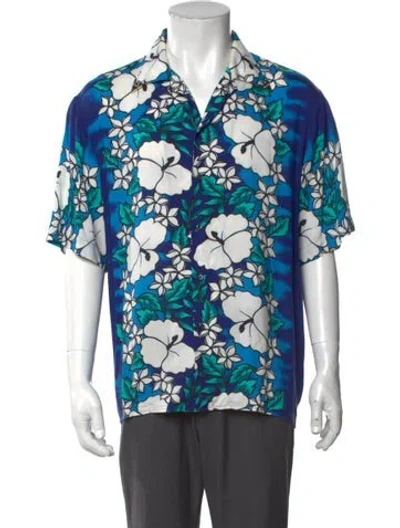 Pre-owned Dsquared2 2018 Floral Print Shirt In Blue