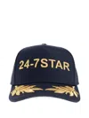 Dsquared2 24-7 Star Leaf-embellished Cap In Blue