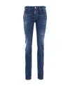 Dsquared2 24/7 Distressed Skinny Jeans In Blue