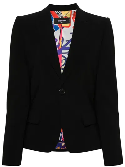 Dsquared2 24/7 Single-breasted Blazer In Black