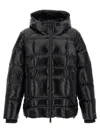 Dsquared2 Logo Patch Hooded Down Jacket In Black