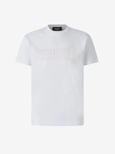 DSQUARED2 DSQUARED2 3D PRINTED COTTON T-SHIRT