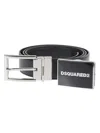 Dsquared2 Gift Box 4 In 1 Interchangeable Calfskin Belt In Orange
