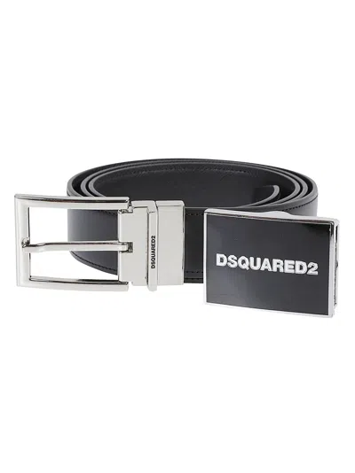 Dsquared2 Gift Box 4 In 1 Interchangeable Calfskin Belt In Multi