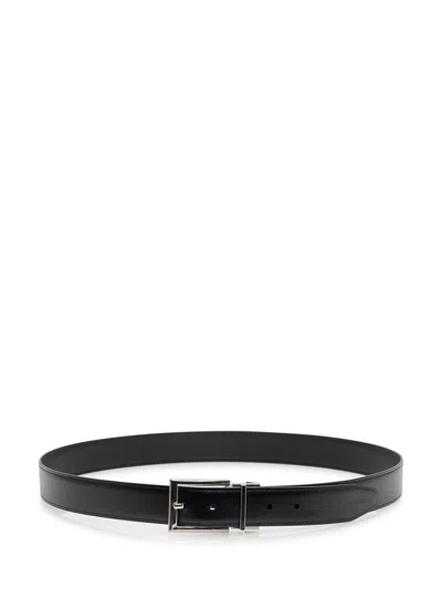 Dsquared2 4 In 1 Versatile Leather Belt Gift Set In Nero-palladio-nero