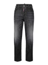 Dsquared2 Straight-leg Jeans With Faded Effect And 5 Pockets In Black