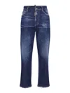 Dsquared2 Boston Basic Wash Straight-leg Jeans In Dark Blue