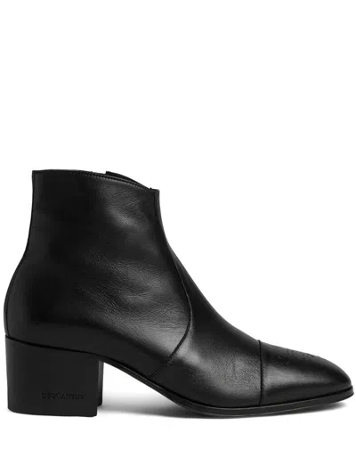 Dsquared2 Vintage Ankle Boots In Black
