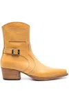 Dsquared2 60mm Leather Ankle Boots In Yellow