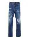 Dsquared2 Belt Loop Jeans In Blue