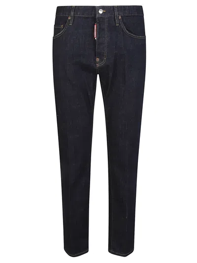 Dsquared2 642 Classic Indigo Straight Jeans In Blue