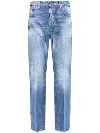 Dsquared2 642 Denim Cotton Jeans In Clear Blue