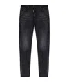 Dsquared2 642 Distressed Straight-leg Jeans In Black