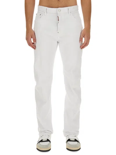 Dsquared2 642 Fit Jeans In Bianco