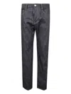 Dsquared2 Belted Contrast Stitched Five-pocket Trousers In Blue