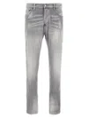 Dsquared2 Dsquared Grey Stretch Denim Skater Jeans In Neutral