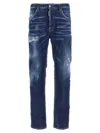 Dsquared2 642 Distressed Jeans Faded Effect In Blue