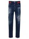 Dsquared2 '642' Slim Fit Jeans With Distressed Detailing In Blue