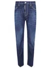 Dsquared2 Blue Jeans With Belt Loops And Logo Patch On The Rear In Blue