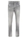 Dsquared2 Dsquared Grey Stretch Denim Skater Jeans In Gray