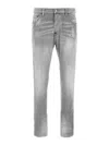 Dsquared2 Dsquared Grey Stretch Denim Skater Jeans In Gray