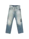 Dsquared2 642 Patchwork Cotton Jeans In Blue