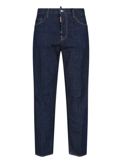DSQUARED2 642' STRAIGHT JEANS - BLUE