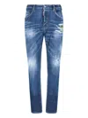 Dsquared2 Dsquared Men Slim Jeans With A Lived-in Effect In Blue