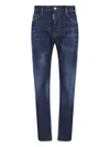 Dsquared2 Waist Belt Loops Skinny Jeans In Blue