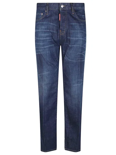Dsquared2 642 Straight-leg Faded Denim Jeans In Blue